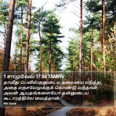 1 சாமுவேல் 17:54 TAMIRV Bible Verse Image