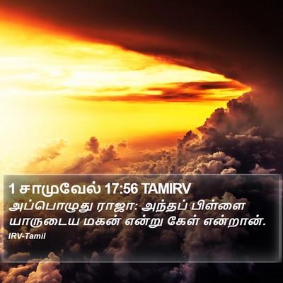 1 சாமுவேல் 17:56 TAMIRV Bible Verse Image