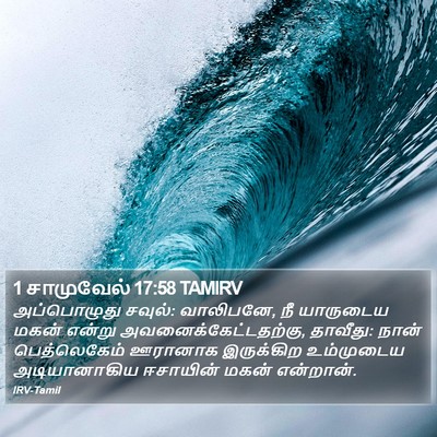 1 சாமுவேல் 17:58 TAMIRV Bible Verse Image