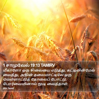 1 சாமுவேல் 19:13 TAMIRV Bible Verse Image