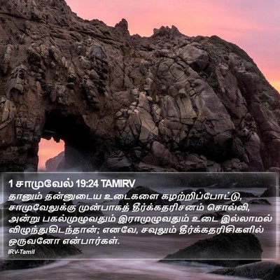 1 சாமுவேல் 19:24 TAMIRV Bible Verse Image