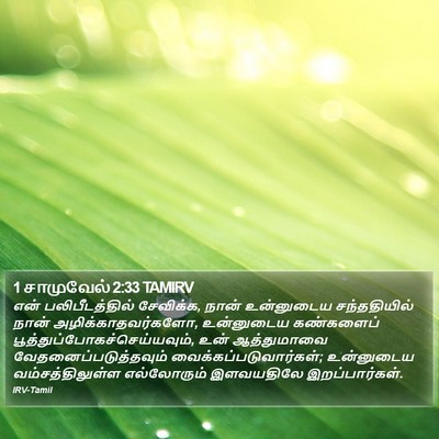 1 சாமுவேல் 2:33 TAMIRV Bible Verse Image