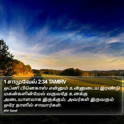 1 சாமுவேல் 2:34 TAMIRV Bible Verse Image