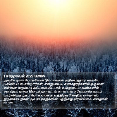 1 சாமுவேல் 20:29 TAMIRV Bible Verse Image