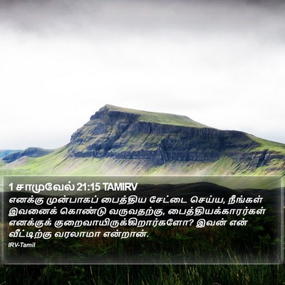 1 சாமுவேல் 21:15 TAMIRV Bible Verse Image