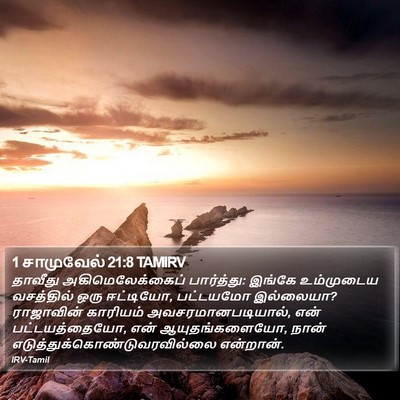 1 சாமுவேல் 21:8 TAMIRV Bible Verse Image