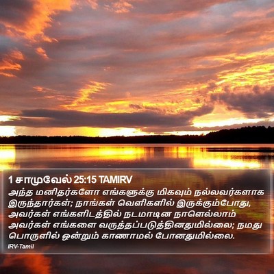 1 சாமுவேல் 25:15 TAMIRV Bible Verse Image