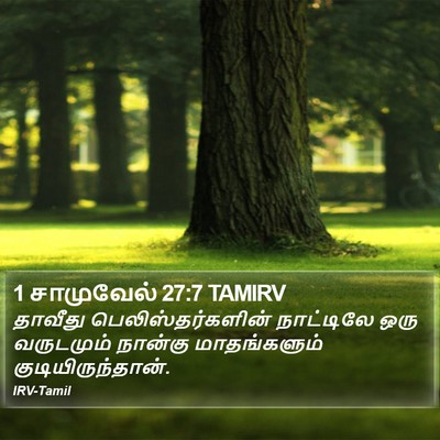 1 சாமுவேல் 27:7 TAMIRV Bible Verse Image