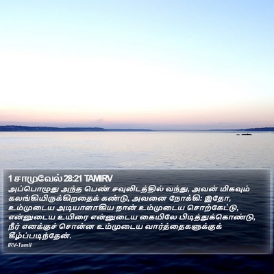 1 சாமுவேல் 28:21 TAMIRV Bible Verse Image