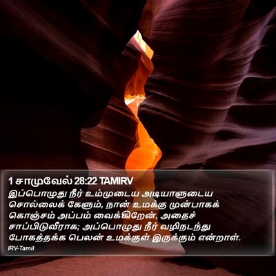1 சாமுவேல் 28:22 TAMIRV Bible Verse Image