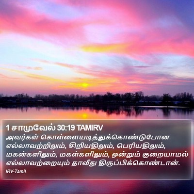 1 சாமுவேல் 30:19 TAMIRV Bible Verse Image