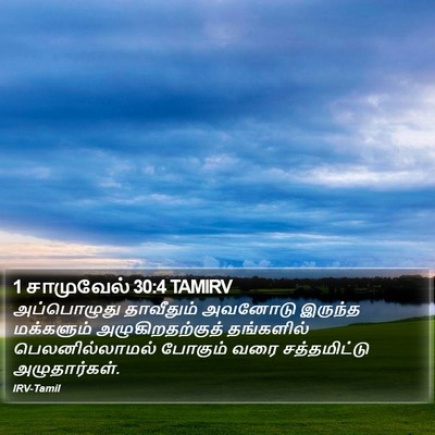 1 சாமுவேல் 30:4 TAMIRV Bible Verse Image