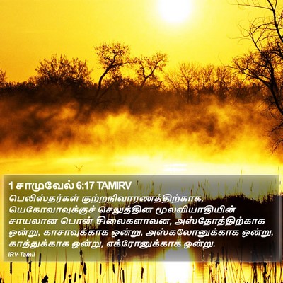 1 சாமுவேல் 6:17 TAMIRV Bible Verse Image