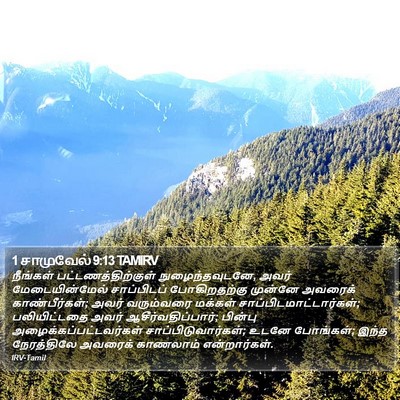 1 சாமுவேல் 9:13 TAMIRV Bible Verse Image