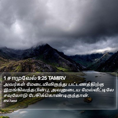 1 சாமுவேல் 9:25 TAMIRV Bible Verse Image