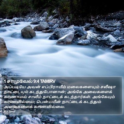 1 சாமுவேல் 9:4 TAMIRV Bible Verse Image