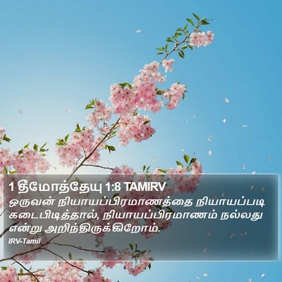 1 தீமோத்தேயு 1:8 TAMIRV Bible Verse Image