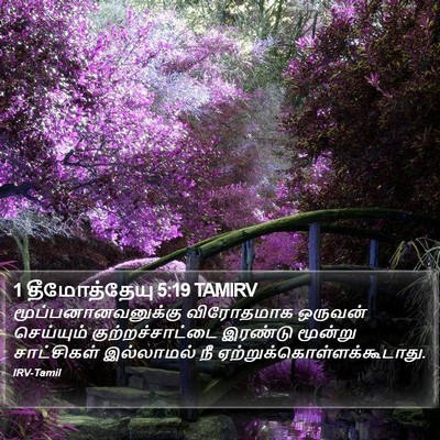 1 தீமோத்தேயு 5:19 TAMIRV Bible Verse Image
