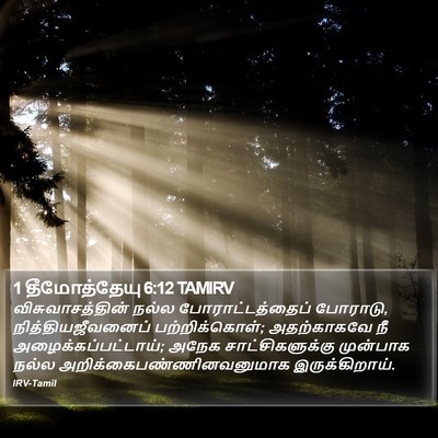 1 தீமோத்தேயு 6:12 TAMIRV Bible Verse Image