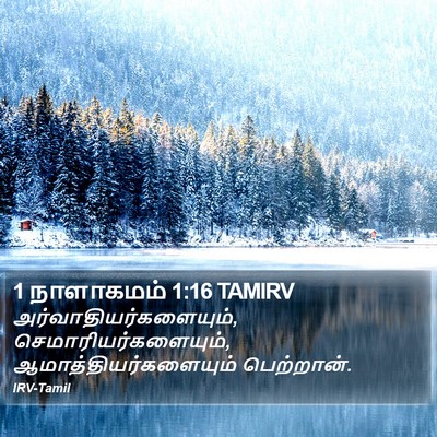 1 நாளாகமம் 1:16 TAMIRV Bible Verse Image