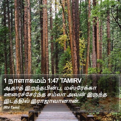 1 நாளாகமம் 1:47 TAMIRV Bible Verse Image