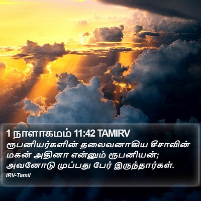 1 நாளாகமம் 11:42 TAMIRV Bible Verse Image
