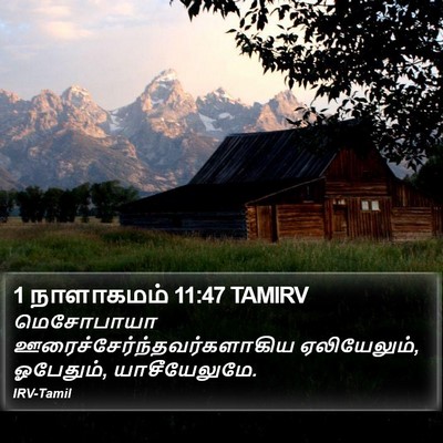 1 நாளாகமம் 11:47 TAMIRV Bible Verse Image