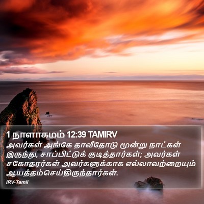 1 நாளாகமம் 12:39 TAMIRV Bible Verse Image