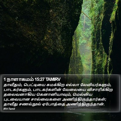 1 நாளாகமம் 15:27 TAMIRV Bible Verse Image