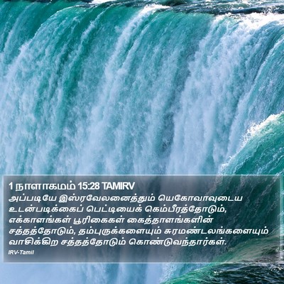 1 நாளாகமம் 15:28 TAMIRV Bible Verse Image