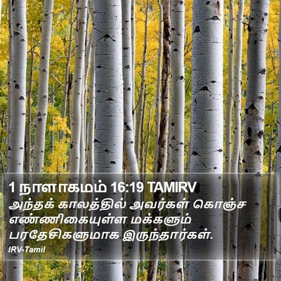 1 நாளாகமம் 16:19 TAMIRV Bible Verse Image
