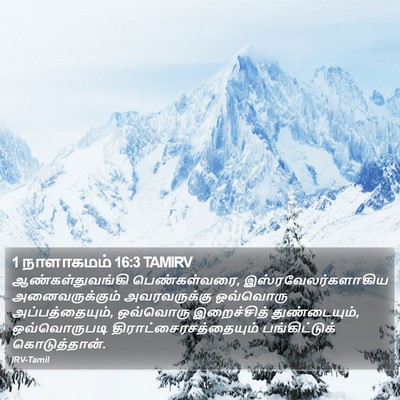 1 நாளாகமம் 16:3 TAMIRV Bible Verse Image