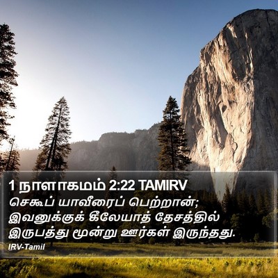 1 நாளாகமம் 2:22 TAMIRV Bible Verse Image