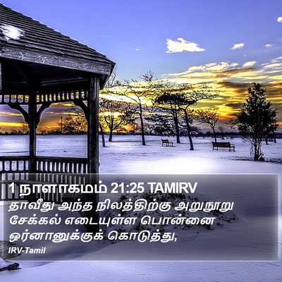 1 நாளாகமம் 21:25 TAMIRV Bible Verse Image
