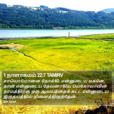 1 நாளாகமம் 22:7 TAMIRV Bible Verse Image
