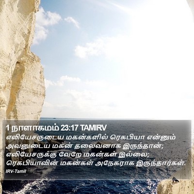 1 நாளாகமம் 23:17 TAMIRV Bible Verse Image