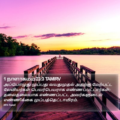 1 நாளாகமம் 23:3 TAMIRV Bible Verse Image