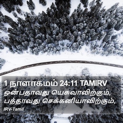 1 நாளாகமம் 24:11 TAMIRV Bible Verse Image