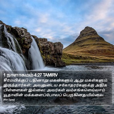 1 நாளாகமம் 4:27 TAMIRV Bible Verse Image