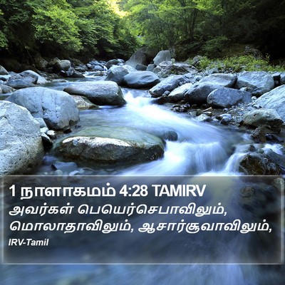 1 நாளாகமம் 4:28 TAMIRV Bible Verse Image