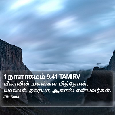 1 நாளாகமம் 9:41 TAMIRV Bible Verse Image