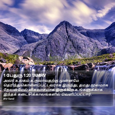 1 பேதுரு 1:20 TAMIRV Bible Verse Image