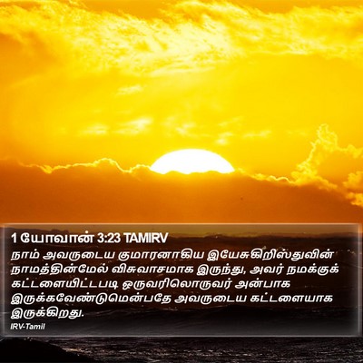 1 யோவான் 3:23 TAMIRV Bible Verse Image