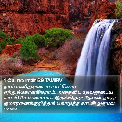 1 யோவான் 5:9 TAMIRV Bible Verse Image
