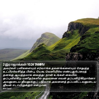 2 இராஜாக்கள் 10:24 TAMIRV Bible Verse Image