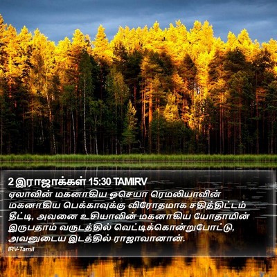 2 இராஜாக்கள் 15:30 TAMIRV Bible Verse Image