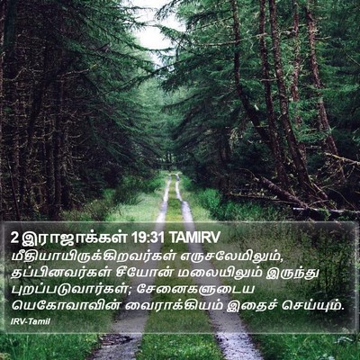 2 இராஜாக்கள் 19:31 TAMIRV Bible Verse Image