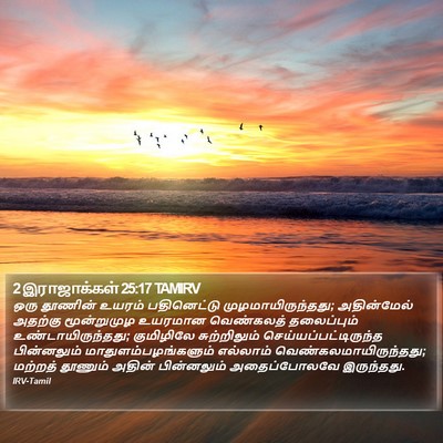 2 இராஜாக்கள் 25:17 TAMIRV Bible Verse Image