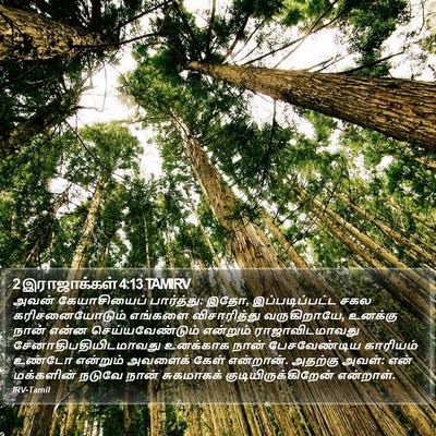 2 இராஜாக்கள் 4:13 TAMIRV Bible Verse Image