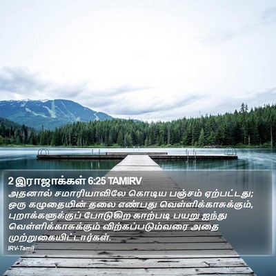 2 இராஜாக்கள் 6:25 TAMIRV Bible Verse Image
